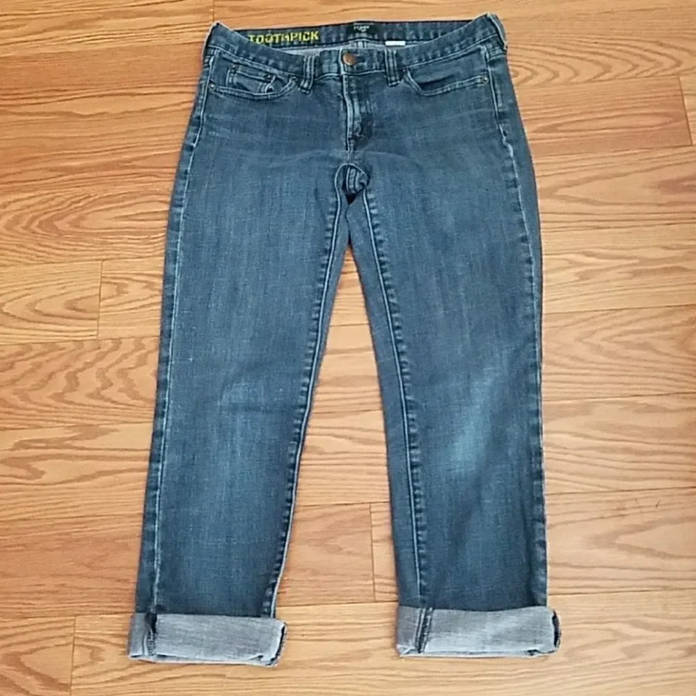J. Crew stretch Toothpick Cropped Jeans Sz 29
